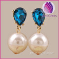Noble and Elegant Crystal Earrings Pearl Earrings Hypoallergenic